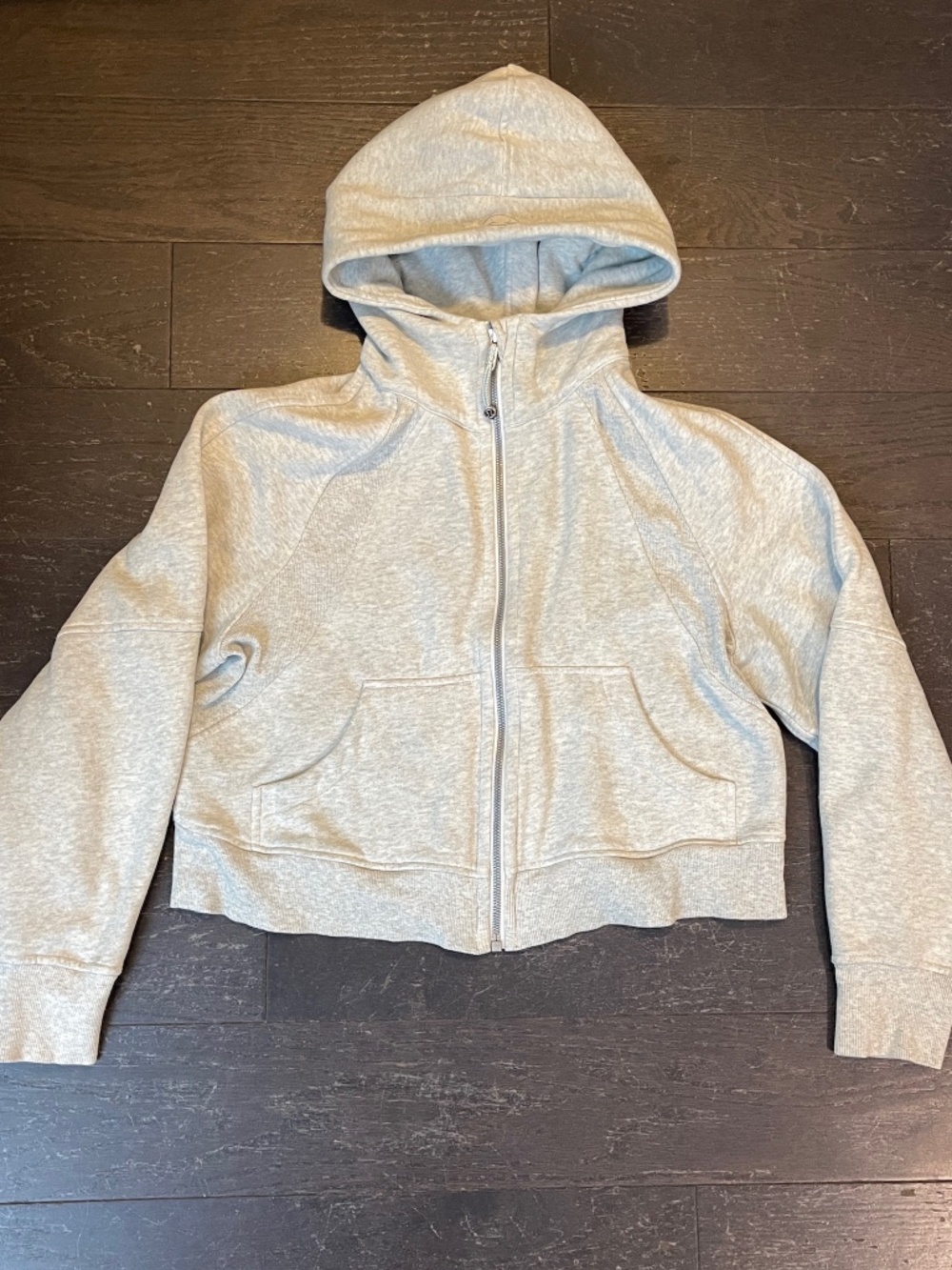 Lululemon Scuba Oversized Full Zip Hoodie Heathered Core Light Grey XS/S women's